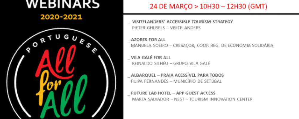 5.º Webinar Turismo Acessível em Portugal