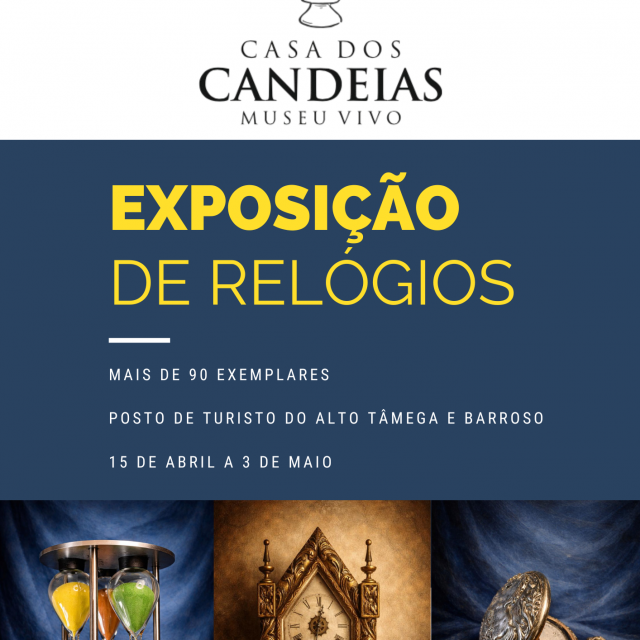 15 de abril a 03 de maio | Uma viagem pelo tempo: PTAT acolhe exposição de relógios antigos
