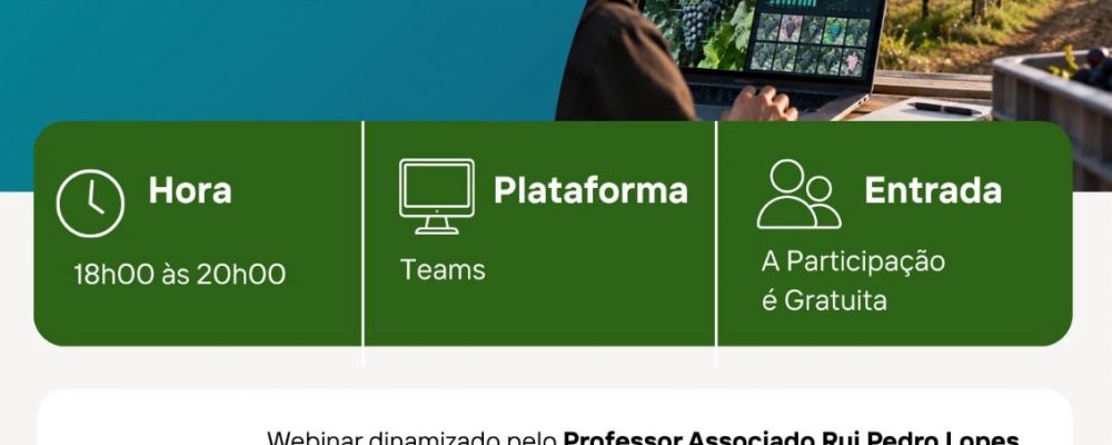 6 de outubro | Webinar “AI Insights for Agro: Aplicações práticas de Inteligência Artificial, Predição, Classificação e Controlo de Qualidade”