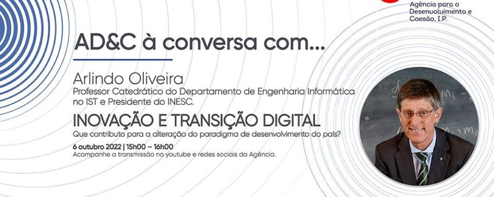 6 de outubro | Webinar “Inovação e transição digital”