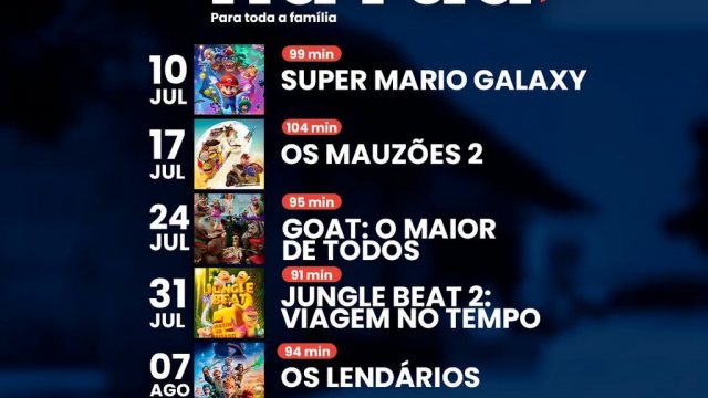 10 julho a 28 agosto | Cinema na Rua anima as noites de verão | Chaves