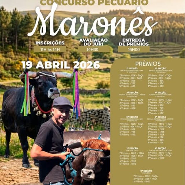 19 abril | CONCURSO PECUÁRIO DO MARONÊS | Ribeira de Pena