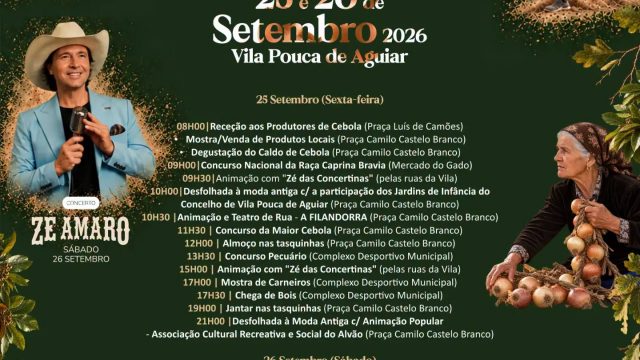 25 e 26 setembro | Feira das Cebolas | Vila Pouca de Aguiar