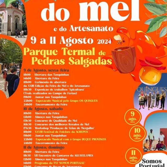 9 a 11 de agosto | Feira do Mel e do Artesanato | Pedras Salgadas