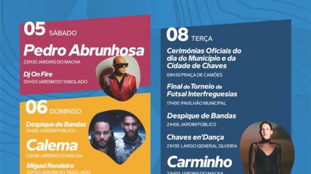 5-8 julho | Festas da Cidade 2025 | Chaves