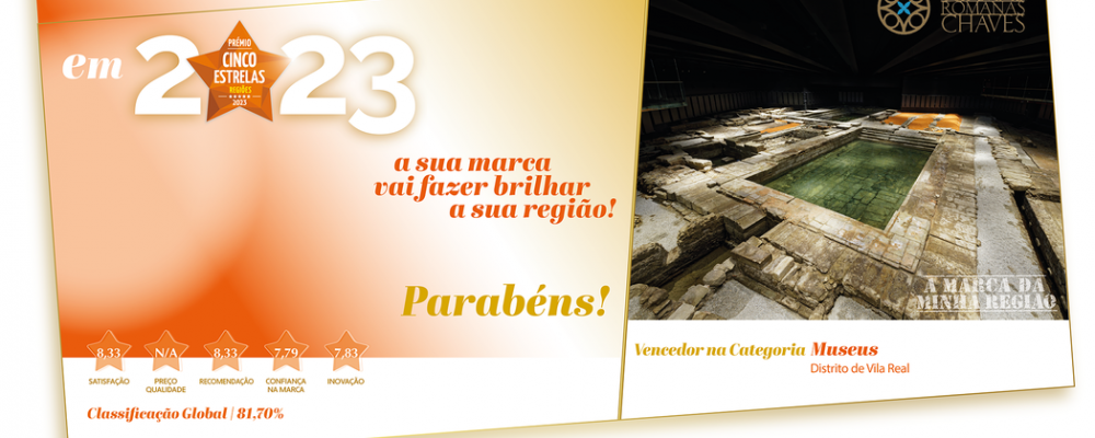 Prémio Cinco Estrelas Regiões 2023 “Museus” | Museu das Termas Romanas de Chaves
