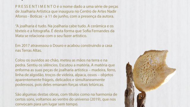 11 junho 2024 – 31 maio 2025 | Exposição de Joalharia Artística de Sofia da Mata | Boticas