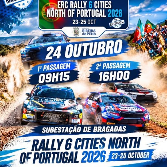 24 outubro | Rally 6 Cities North of Portugal 2026 | Ribeira de Pena