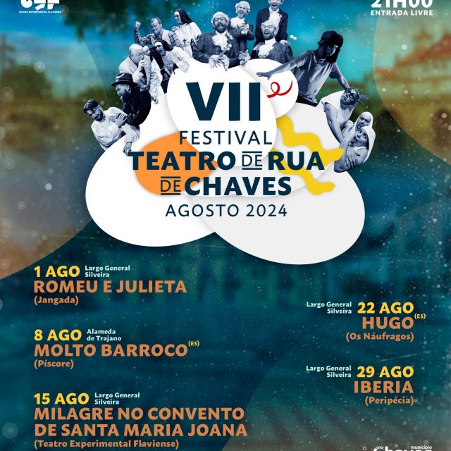 1, 8, 15, 22 e 29 agosto | VII Festival de Teatro de Rua – TEF | Chaves
