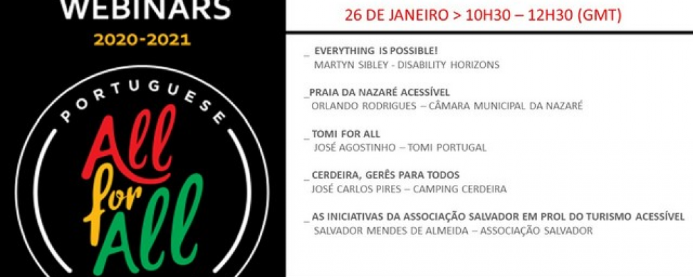 3.º Webinar Turismo Acessível em Portugal