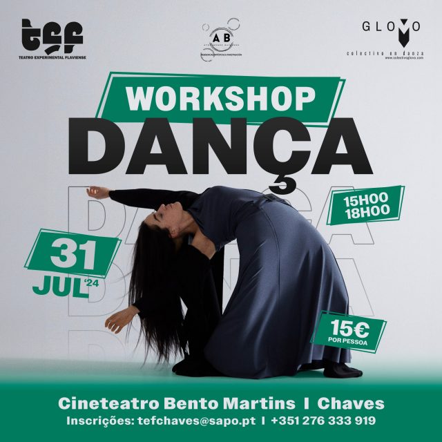 31 julho | Workshop de dança Cineteatro Bento Martins | Chaves